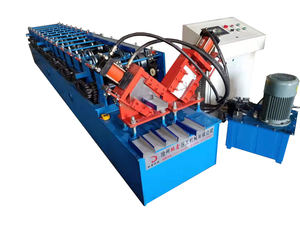 Placa de patrón de acero que forma C U W Canal T Bar Ángulo <span class=keywords><strong>Omega</strong></span> C U W Stud Truss Furring C U Z W Purlin Roll Forming Machine techo - Product Image 6