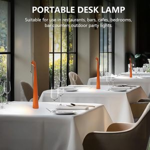 Lampe de table sans fil <span class=keywords><strong>rouge</strong></span> <span class=keywords><strong>blanc</strong></span> luminosité à 3 niveaux 3CCT petite lampe de bureau portable batterie rechargeable en métal pour une utilisation intérieure <span class=keywords><strong>et</strong></span> extérieure - Product Image 4