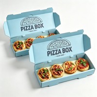 Boîte à pizza en carton de 2 mm d'épaisseur avec laminage mat, impression de logo personnalisée pour les chaînes de restaurants, boîte à pizza résistante à l'huile