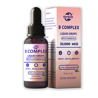 Haccp OEM ODM Gouttes liquides de complexe de vitamines B B1 B6 B12 Supplément sublingual pour le métabolisme énergétique et le soutien immunitaire