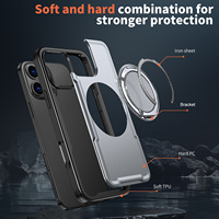 Étui magnétique robuste et résistant aux chutes pour iPhone 16 Pro Max avec support réglable, compatible également avec iPhone 17 Pro Max