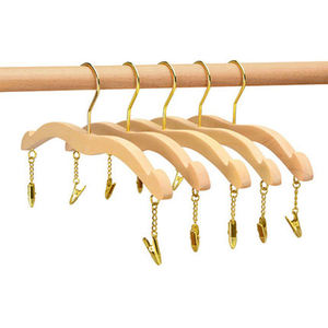 Ganci appendiabiti in legno massello di alta qualità, personalizzabili nel colore, e clip per <span class=keywords><strong>pantaloni</strong></span>, per biancheria intima da uomo e da <span class=keywords><strong>donna</strong></span>. - Product Image 2