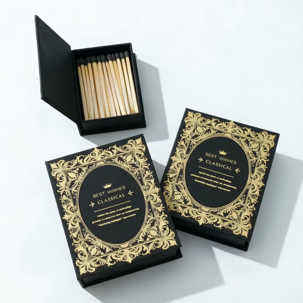 Book-Style  Black & Gold (96mm; approx. 100 sticks/box)
