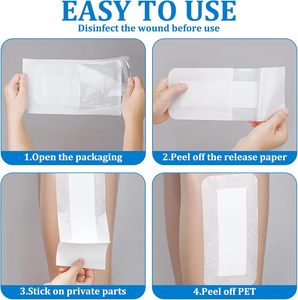 Venda quente 10*25cm Grande Adesivo À Prova D' Água Bandagens Dressing Tape Algodão Com Base Boca Nasal & Patches Do Corpo - Product Image 6