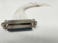Conector Rectangular Mini de 37 Pines Serie J30J-37TJL, Arnés de Cables de Cobre, Conector Macho Chapado en Oro para Conexiones de Cables de PCB Aeroespaciales