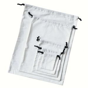 Pochette en toile de coton 9x11cm 8oz avec cordon de serrage pour le rangement de cosmétiques ou de rouges à lèvres - Product Image 6