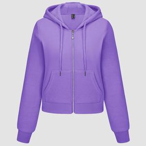 New Style OEM ODM Casual Custom Logo Printing Polyester Short Hoodie High Quality <b>Sweatshirts</b> Women Crop Top Hoodie - Product Image 1