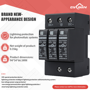 ราคาขายส่ง อุปกรณ์ป้องกันไฟกระชาก 1000V DC SPD 3P T1+T2 40kA 7kA ได้รับการรับรองมาตรฐาน CE <span class=keywords><strong>IEC</strong></span> สำหรับกล่องรวมสัญญาณพลังงานแสงอาทิตย์ - Product Image 3