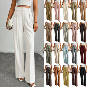 <span class=keywords><strong>Pantaloni</strong></span> da <span class=keywords><strong>Donna</strong></span> <span class=keywords><strong>a</strong></span> Vita Alta in <span class=keywords><strong>Velluto</strong></span> <span class=keywords><strong>a</strong></span> <span class=keywords><strong>Coste</strong></span>, Tinta Unita, Casual, Traspiranti, Vestibilità Ampia, Gamba Dritta, per Completo da Lavoro Autunnale - Product Image 1