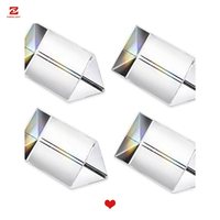 Prismes optiques personnalisés de haute précision Prisme triangulaire arc-en-ciel équilatéral en quartz fondu trempé