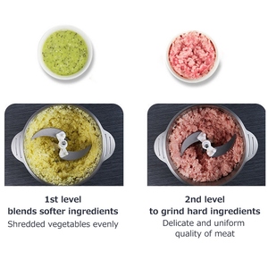 Hachoir à viande électrique <span class=keywords><strong>Homgeek</strong></span> 2L grande capacité domestique en acier inoxydable 2 vitesses 250W mélangeur de cuisine haute puissance - Product Image 6