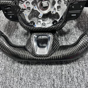 Volant de voiture personnalisé en fibre de carbone pour Toyota Camry 9ème génération, compatible avec Toyota LC200 LC300 Subaru BRZ <span class=keywords><strong>4Runner</strong></span> Alphard, cuir de luxe - Product Image 5
