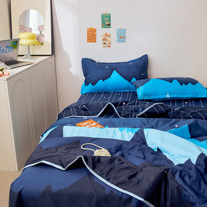 Coperta in tessuto di pesca leggera per singolo doppio consolatore con federe, <span class=keywords><strong>piumino</strong></span> sottile da letto per la casa - Product Image 5