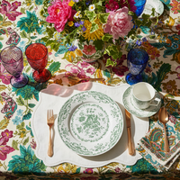 Service de table en céramique vert floral vintage personnalisé, assiettes, bols, tasses à thé et soucoupes en porcelaine fine de diverses formes