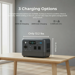 สถานีไฟฟ้าพกพา 512Wh 800W UPS เครื่องกำเนิดพลังงานแสงอาทิตย์ สำหรับใช้ในบ้าน กรณีฉุกเฉิน และกลางแจ้ง - Product Image 3