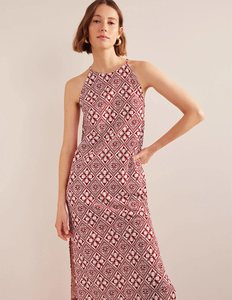 Abito estivo in cotone 100% a trama grossa, stile britannico, lunghezza media, stampato, <span class=keywords><strong>con</strong></span> orlo a <span class=keywords><strong>spacco</strong></span>, silhouette dritta, casual e senza sforzo - Product Image 2