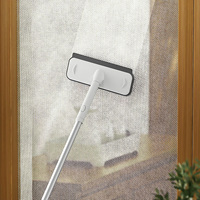 Kit de nettoyage tout-en-un Brosse anti-poussière à long manche réglable Outils de nettoyage domestique Ensembles de brosses de nettoyage ménager à long manche
