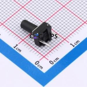 TSA06154-110B332BA Tactile Switch Through hole Component (THT),6.1x6.1mm Switch Single Pole Single Throw Round Button 1.8N 6.1mm - Product Image 2