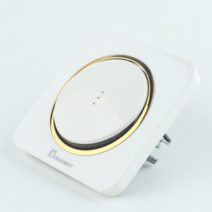 Interrupteur mural tactile CRAUNOT de luxe avec bordure dorée, panneau tactile rond, indicateur lumineux LED, capteur de mouvement pour usage domestique et hôtelier - Product Image 3