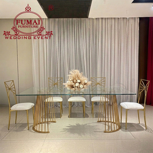 modern hotel <b>buffet</b> <b>table</b> and chairs metal banquet furniture customization from foshan manufacturer - Product Image 2
