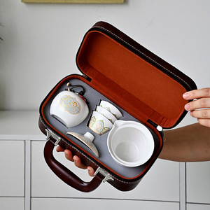 Travel <b>Tea</b> <b>Set</b> Porcelain Gaiwan With Lid Portable Gongfu <b>Tea</b> <b>Set</b> Business Gifts Dehua Ceramic 36S0 - Product Image 4