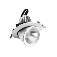 50% de réduction 12W 18W 30W 40W Spot encastré rond réglable Led pour la maison Plafond intérieur Boutique Affichage certifié RoHs