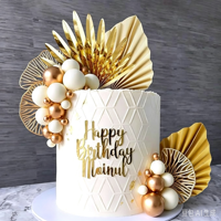Nouveauté : Ensemble de 29 décorations en mousse acrylique blanc et or pour fête d'anniversaire
