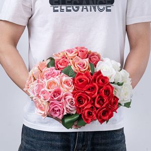 CallaFloral - Ramos de Rosas Artificiales Hechos a Mano con Tela de Mimbre, Decoraciones de Boda de Estilo Natural - Product Image 2