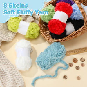 Coral Fleece Blended Yarn Ball Fluffy Towel <b>Scarf</b> DIY <b>Knitting</b> <b>Kit</b> Self-Woven Material Bag for Baby <b>Knitting</b> - Product Image 4