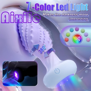 Tapón <span class=keywords><strong>Anal</strong></span> de Fantasía 360 °   Juguetes Sexuales Anales Vibratorios con Rotación y Luz, Juguetes Anales con Forma de Monstruo, Masajeador de Próstata, Juguete Sexual para Hombres - Product Image 4