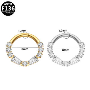 Anneau de nez à pampilles, anneau de cartilage d'oreille en alliage de titane G23 F136, bijoux de piercing, bijoux de mode unisexe - Product Image 5