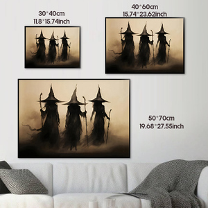 Nuovo arrivo decorazione della parete di Halloween zucca <span class=keywords><strong>casa</strong></span> stregata strega stampa su tela festiva di Halloween - Product Image 5
