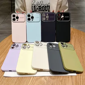 Funda de silicona líquida <span class=keywords><strong>original</strong></span> para <span class=keywords><strong>iPhone</strong></span> 16 15 14 Plus 12 13 Pro Max, funda de microfibra a prueba de golpes con protector de cámara 16 - Product Image 1