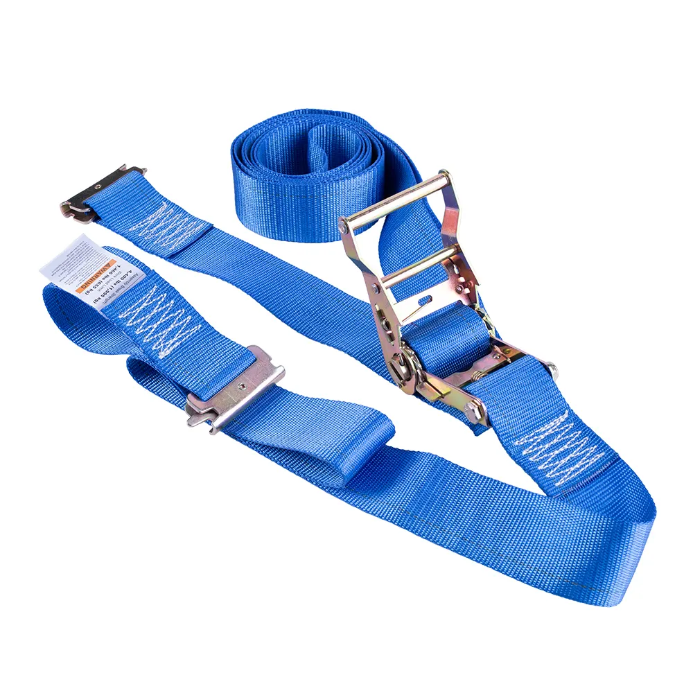 heavy duty logistics straps 2inch ratchet tie down cargo strap e track