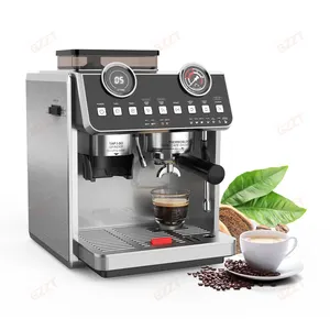 20bar tự động espresso maker đậu để cốc máy pha cà phê với sữa Frother 250g Phễu hình nón Burr đậu Máy xay đo áp suất