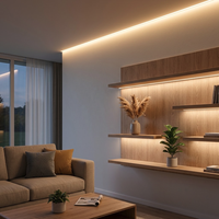 Bande lumineuse LED flexible COB sans points, ruban linéaire haute densité pour la décoration murale intérieure et architecturale de la maison