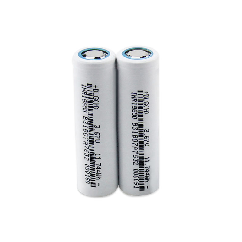 Cylindrical 18650 Battery 3.7V DLG 18650 3200mah 2C Discharge
