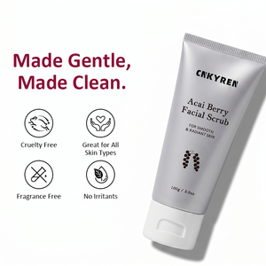 <span class=keywords><strong>Exfoliante</strong></span> facial abrillantador orgánico con pulpa de <span class=keywords><strong>Acai</strong></span> crema <span class=keywords><strong>exfoliante</strong></span> suave que aprieta los poros controla el brillo del aceite unifica el tono de la piel - Product Image 6