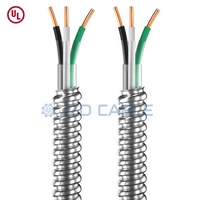 Cable JZD estándar UL 600V tipo MC ( BX) Cable THHN/ THWN cobre puro aluminio enclavamiento blindado 12/2 14/2 10/4 Awg Cable