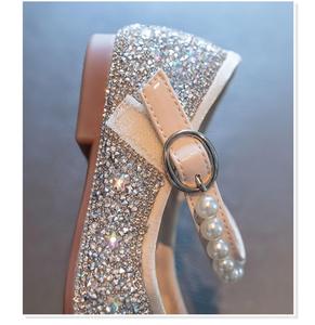 Zapatos de Princesa Antideslizantes para Niñas, Zapatos de Vestir con Pedrería y Lazo, Zapatos de Cuero para Niñas - Product Image 6