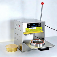 Machine à sceller les barquettes alimentaires en aluminium (carrées et rondes) avec couvercles en feuille d'aluminium, corps en acier inoxydable
