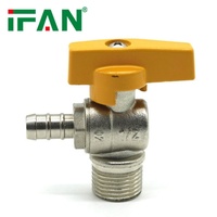 IFAN Vente Chaude Vanne à boisseau sphérique de coupure filetée en laiton forgé de 1/2 pouce pour gaz naturel