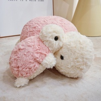 Peluche de Tortuga Rizada y Esponjosa en Varios Tamaños, Juguete de Peluche Suave Rosa y Verde, Almohada de Animal de Peluche para Sofá, Compañero para Niños