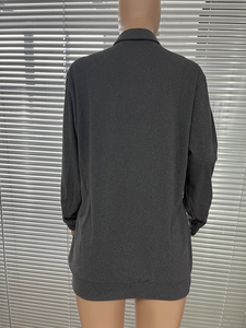 Moda autunno Polo <span class=keywords><strong>Slim</strong></span> <span class=keywords><strong>Fit</strong></span> da <span class=keywords><strong>uomo</strong></span> con scollo a V manica lunga con bottoni Casual Top autunno e <span class=keywords><strong>abbigliamento</strong></span> per il tempo libero all'aperto - Product Image 4