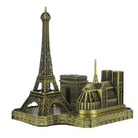 Modèles architecturaux de Paris, France, décorations pour la maison, ornements imprimés en alliage, Notre-Dame, Arc de Triomphe, artisanat fait main