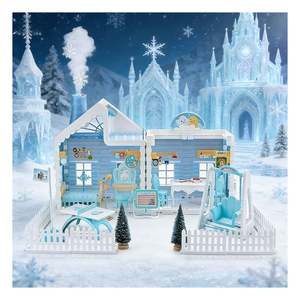 Casa de Muñecas de Fantasía para Niños con Dormitorio, Cocina, Baño, Balcón, Muebles, Juego de Imitación, Regalo de Juguete para Niños - Product Image 6