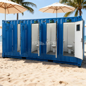 Toilettes en acier durable 2025, modèle 3D, pour usage extérieur, matériau panneau sandwich, remorque de douche pour toilettes - Product Image 2