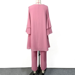 U.Chic nouvelle fleur de cerisier rose tache couture à la main strass feuille de Lotus manches asie du sud-est Robe arabe <span class=keywords><strong>Baju</strong></span> <span class=keywords><strong>Kurung</strong></span> - Product Image 3
