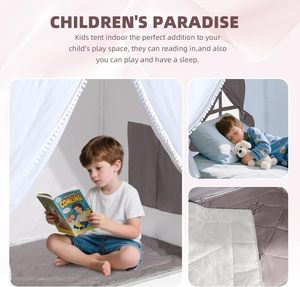 Tente <span class=keywords><strong>de</strong></span> jeu pour enfants en polyester avec bande lumineuse, couleur rose, pour intérieur et extérieur – Grande vente - Product Image 4