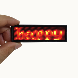 <span class=keywords><strong>Badge</strong></span> LED rechargeable à affichage programmable par application Bluetooth, à prix de gros, avec aimant, clignotant, portable - Product Image 1